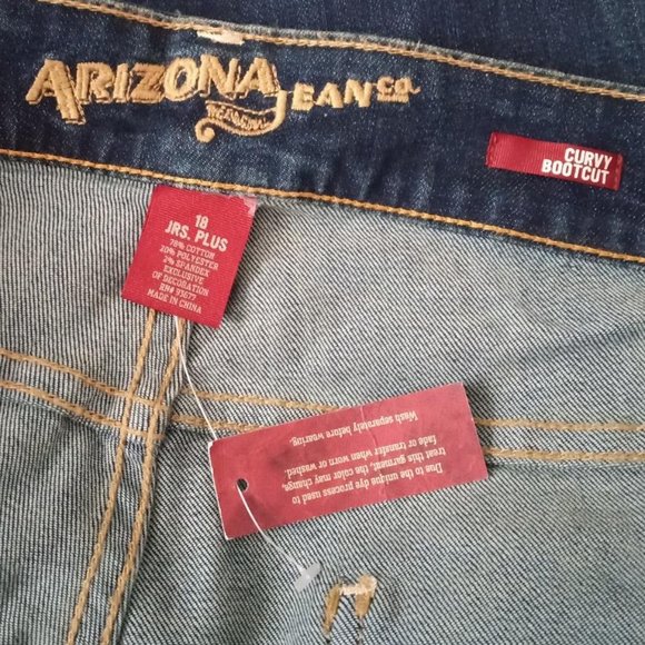 Arizon Women Curvy Boot Jeans Junior Plus Size - Picture 5 of 6